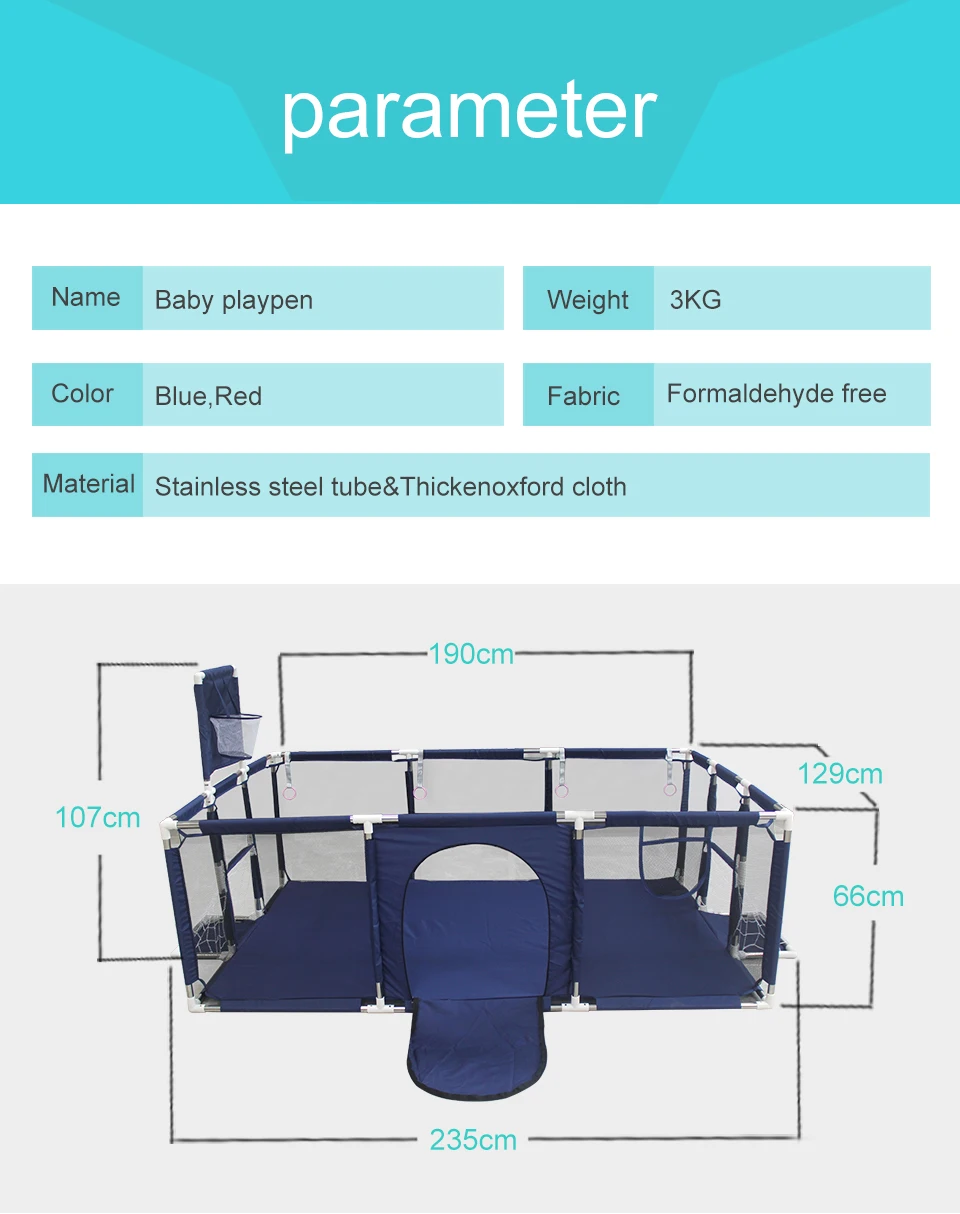 Playpen Safety Fence Playground for Children - Image 36