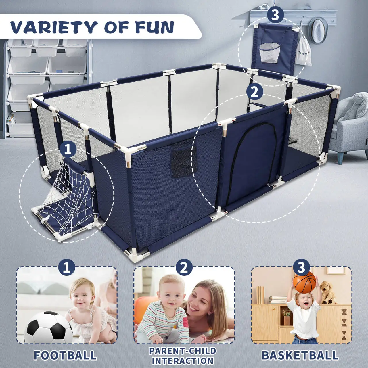 Playpen Safety Fence Playground for Children - Image 3